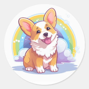 Smiling Corgi Sticker
