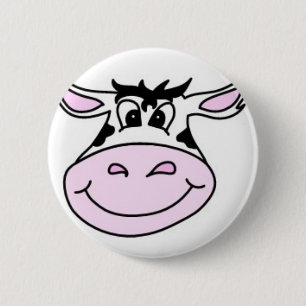 Smiling Cow 6 Cm Round Badge