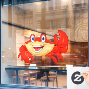 Smiling Crab Seafood Restaurant Cartoon Character