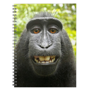 Smiling Crested Celebes Macaque Spiral Notebook