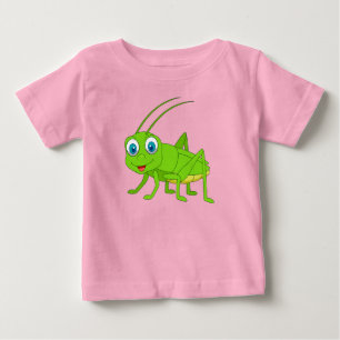 Smiling Cricket Cartoon Keychain Baby T-Shirt