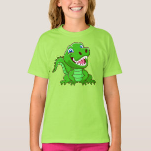 Smiling Crocodile Cartoon T-Shirt