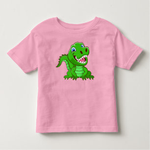 Smiling Crocodile Cartoon Toddler T-Shirt
