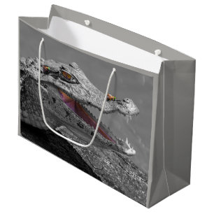 Smiling crocodile in Tortuguero - Costa Rica Large Gift Bag