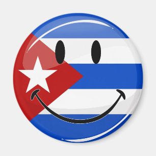 Smiling Cuban Flag Magnet