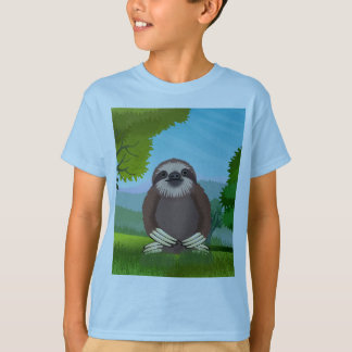 Smiling Cute Sloth Monogrammed T-Shirt