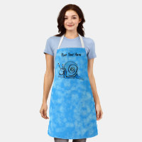Smiling Cute Snail blue tie Dye Patterned Shell