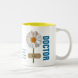 Smiling Daisy Doctor Appreciation Custom Gift Two-Tone Coffee Mug