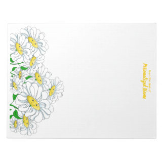 Smiling Daisy Dreams Unlined Notepad