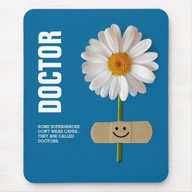 Smiling Daisy Gift Mouse Pads for Doctor (Front)