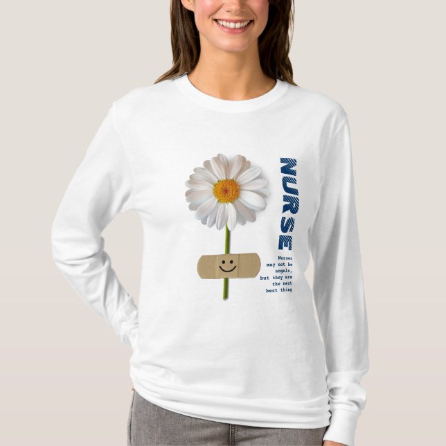 Smiling Daisy Nurse  Gift T-Shirt (Front)