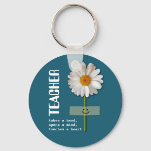 Smiling Daisy Teacher Appreciation Gift  Key Ring