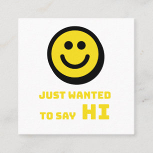 Smiling design square business card