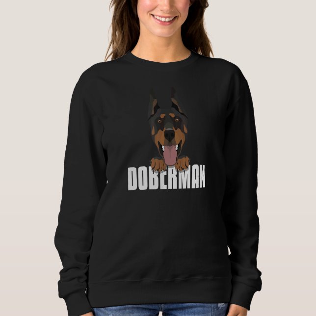 Smiling Doberman Sweatshirt (Front)