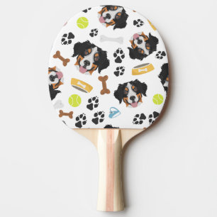 Smiling Dog Bernese Mountain Dog Ping Pong Paddle