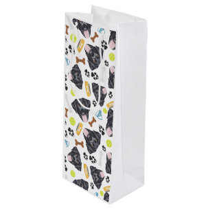 Smiling Dog black labrador Wine Gift Bag