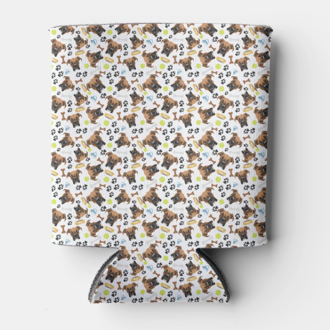 Smiling Dog Boxer Can Cooler (Front)