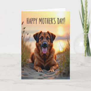 Smiling Dog Mothers Day Card