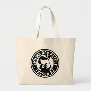 Smiling Dog Rescue Large Tote Bag