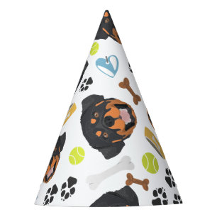 Smiling Dog Rottweiler Party Hat