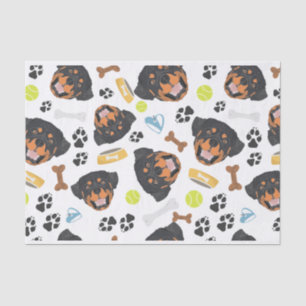 Smiling Dog Rottweiler Tissue Paper