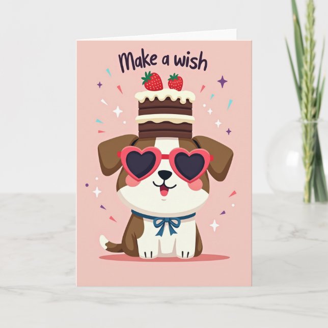 Smiling Doggy Birthday Card (Front)