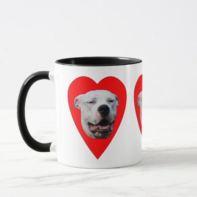 Smiling Dogo Argentino Mug (Left)