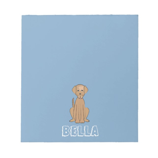 Smiling Dogs Brown Dog Notepad (Front)