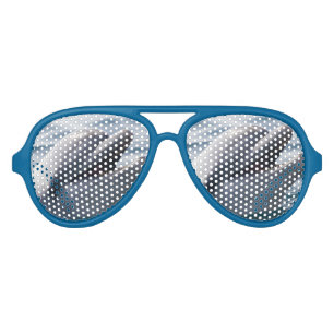 Smiling Dolphin Above Bright Blue Water Aviator Sunglasses