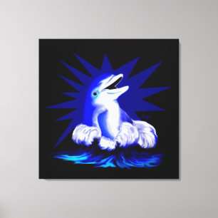 Smiling Dolphin Canvas Print