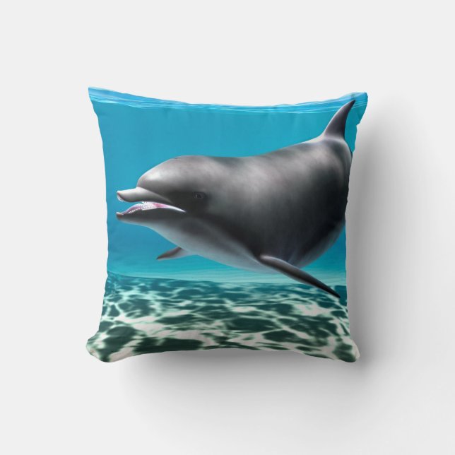 Smiling Dolphin Cushion (Front)