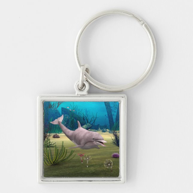 Smiling Dolphin Key Ring (Front)