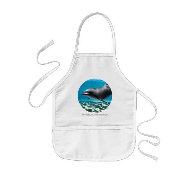 Smiling Dolphin Kids Apron (Front)