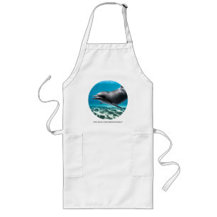 Smiling Dolphin Long Apron