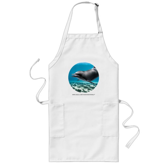 Smiling Dolphin Long Apron (Front)