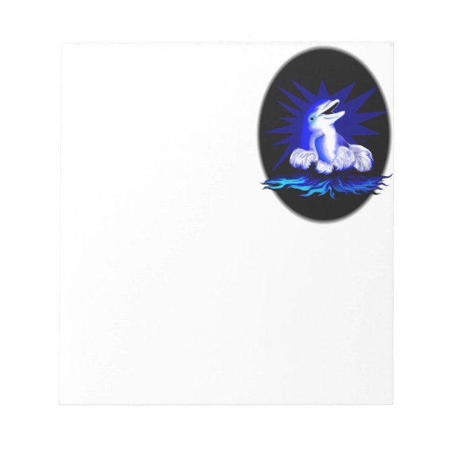Smiling Dolphin Notepad (Front)