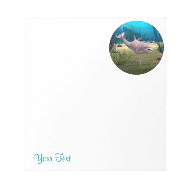 Smiling Dolphin Notepad (Front)