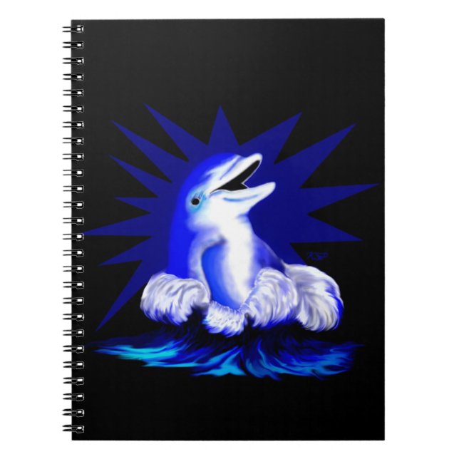 Smiling Dolphin Spiral Notebook (Front)