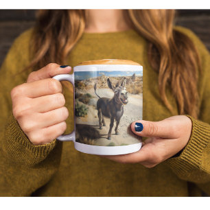 Smiling donkey, Oatman Arizona, Route 66 Coffee Mug