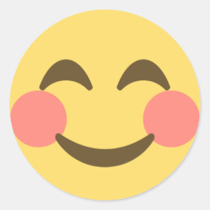 Smiling Emoji Classic Round Sticker