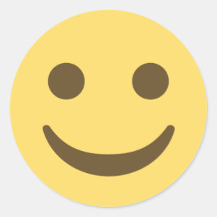 Smiling Emoji Classic Round Sticker