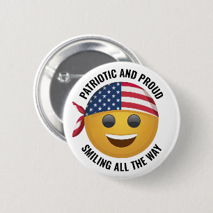Smiling Emoji Face 6 Cm Round Badge