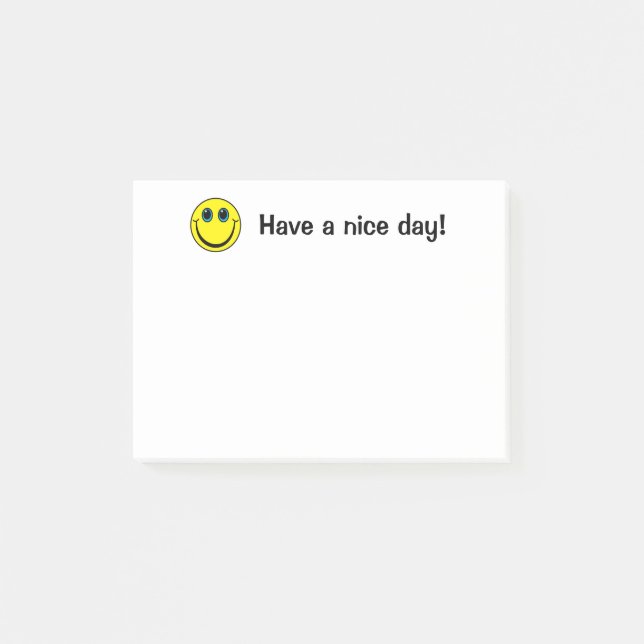 Smiling Emoji Face Have a nice day Post-it Notes (Front)