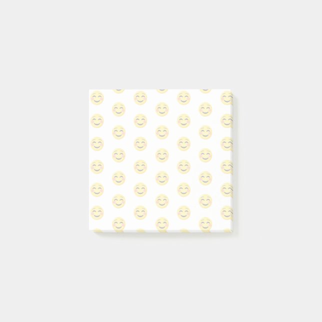 Smiling Emoji Face Post-it Notes (Front)