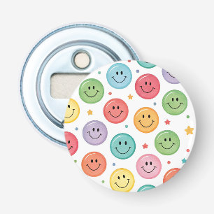 Smiling Emoji Pattern Bottle Opener