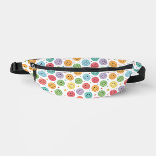 Smiling Emoji Pattern Bum Bags