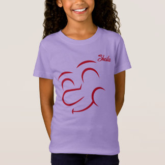 Smiling Face Customisable Girl's  T-Shirt