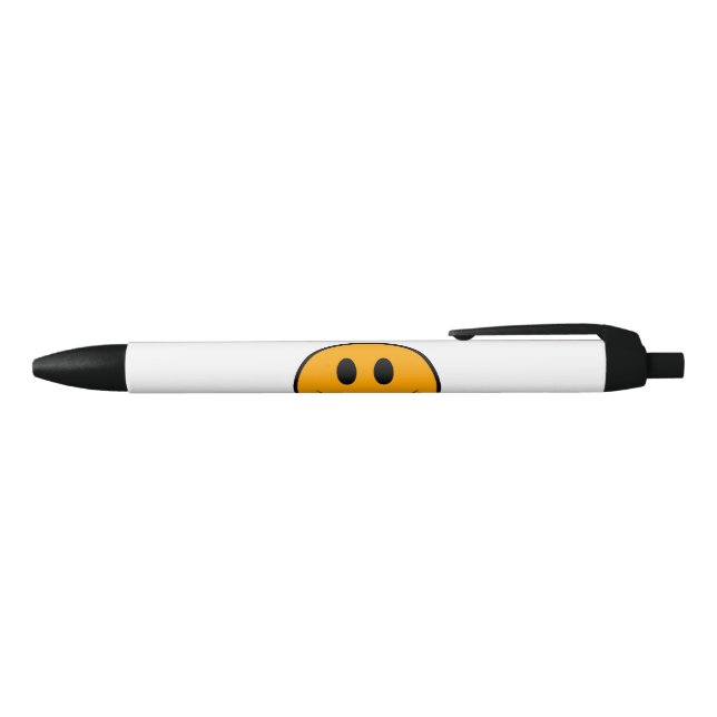 Smiling Face Emoji Black Ink Pen (Top)