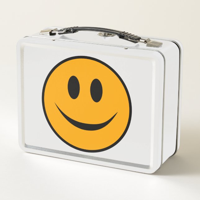 Smiling Face Emoji Metal Lunch Box (Back)