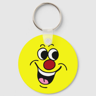 Smiling Face Grumpey Key Ring